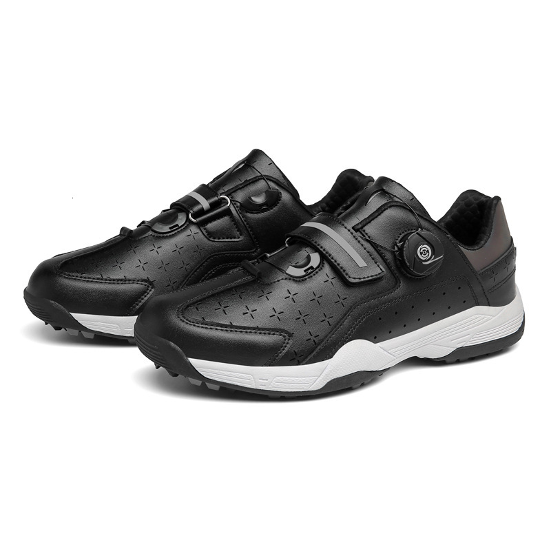 ddmytiger Men's and women's golf outdoor couple sports shoes, large rotating buckle, broken nails, anti slip casual shoes C