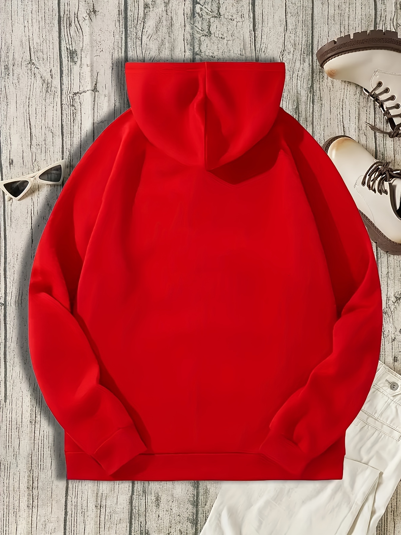 "Big Worm's Ice Cream" Print Hoodie For Men, Casual Hooded Long Sleeve Top, Men's Clothes For Spring Fall Winter, As Gift