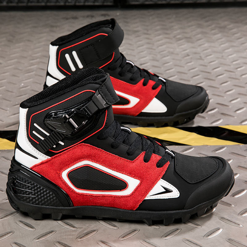 ddmytiger new men's women's wear-resistant and anti slip riding for couples, outdoor leisure high top motorcycle shoes C ddmythur