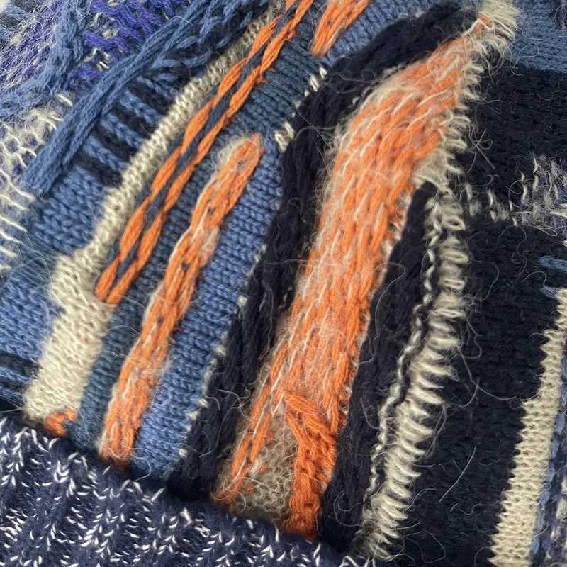 Beanie/Skull Caps 2023 Janese Style Contrast Color Stitching Knitted Hat High Street Knitted Hat For Men Retro Warm Hat Men Casual Knitted Hat J240923