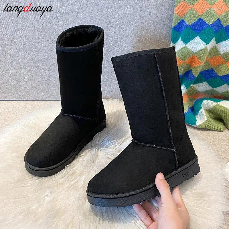 Boots Winter Snow Women Anti Slip Casual Woman Shoe Female Warm Plush Mid-calf Long Botas Mujer