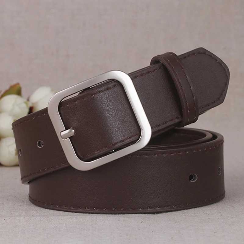 Fashion PU Leather Belt for Women Square Pin Buckle Belts High Quality Ladies Dress Jeans Strap Girls Waistband Adjustable BeltsX240923