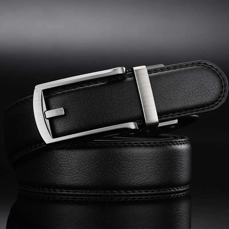 Men Belt Top quality cow genuine leather mens belt cowhide strap for male automatic buckle belts for men alloy buckle beltX240923