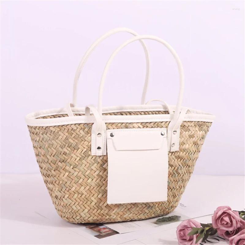Ladies Beach Bag Woven Shoulder Bag: Rattan Messenger Summer Shopping, Lightweight hot Straw Handbags for Women