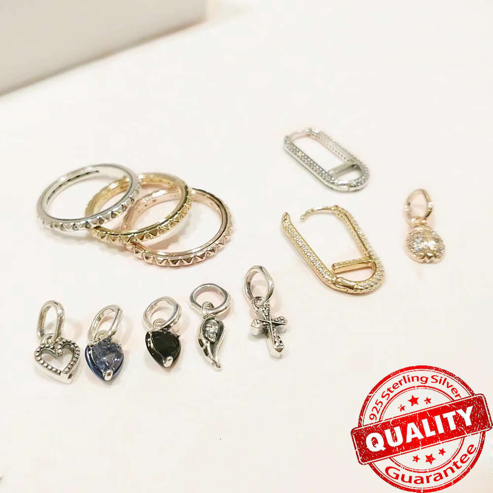 925 Sterling Silver Me Series Black Charm Heart Mini Dangle Charms Fit Original Me Bracelet Original Necklace Pendant Jewelry DIY For women Fashion Gi