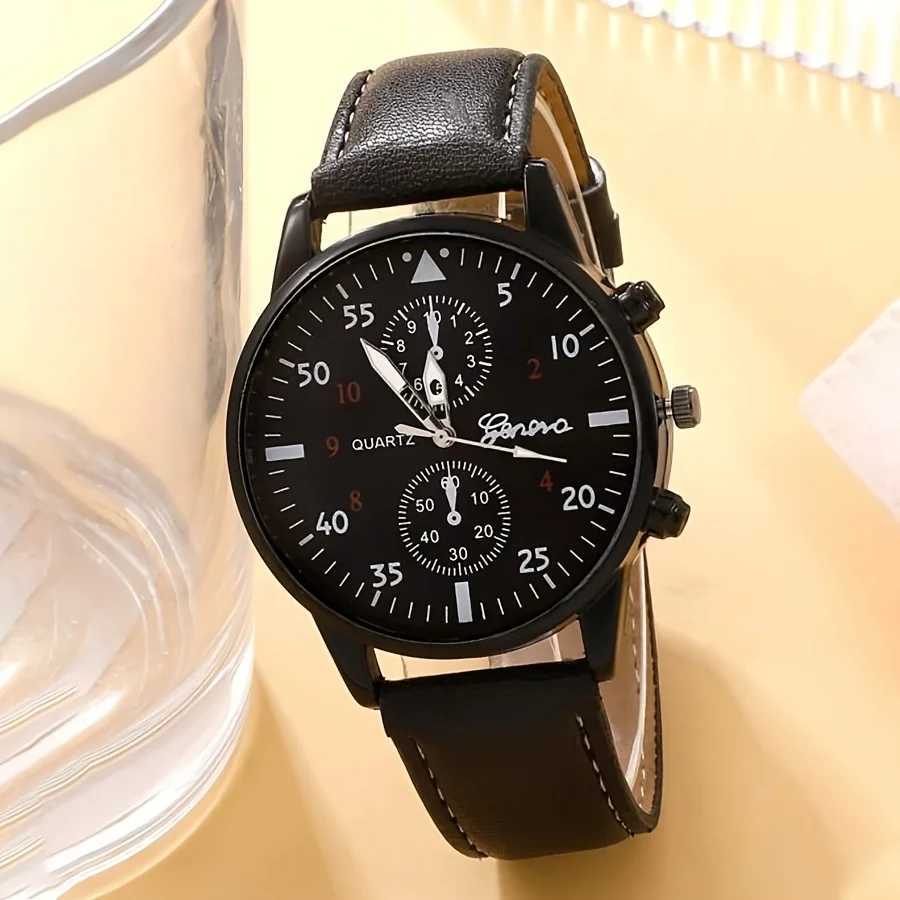 1pc Mens Quartz Watch 4pcs Bracelets Mens Watch Set Ideal choice for GiftsX240923