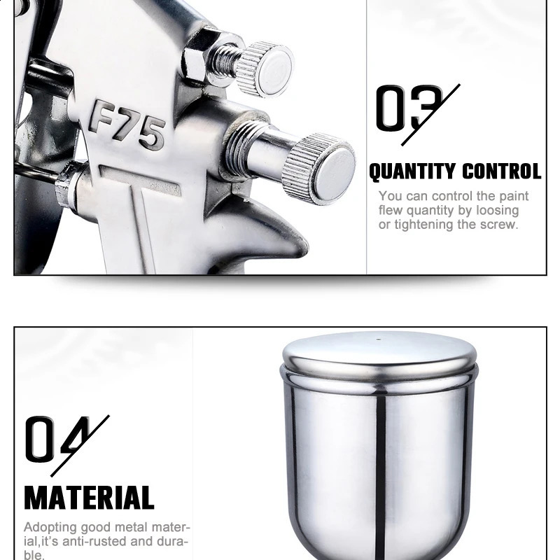 Spray gun 400ML pneumatic spray gun spray professional alloy spray atomizer tool with hopper used for manufacturers spray paint car 240919