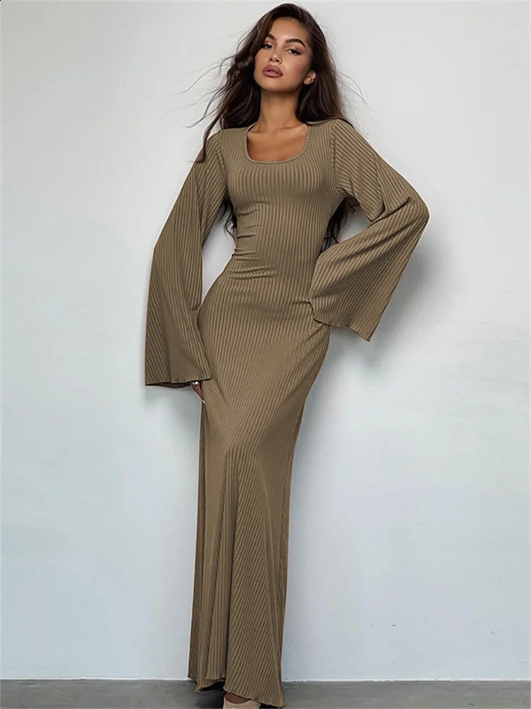Fantoye Solid Lace Up Flying Sleeve Loose Fit Patchwork Female Dress Casual Streetwear Fashion Women Dress 240913