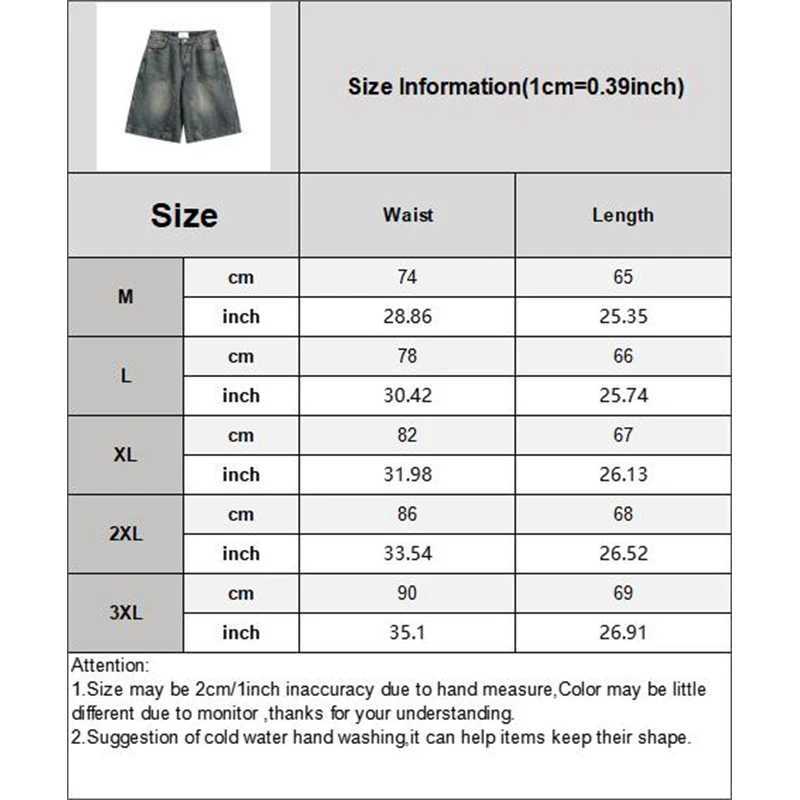 Y2K Vintage Baggy Jean Shorts Womens Washed Wide Leg Capri Pants Casual Barrel Jeans Denim Shorts Mens Oversized JortsX2409