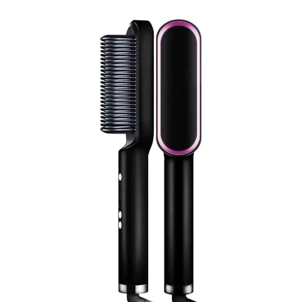 Mini straightener hot comb popular custom hairstyle tool straightening brush straightener comb CL240923