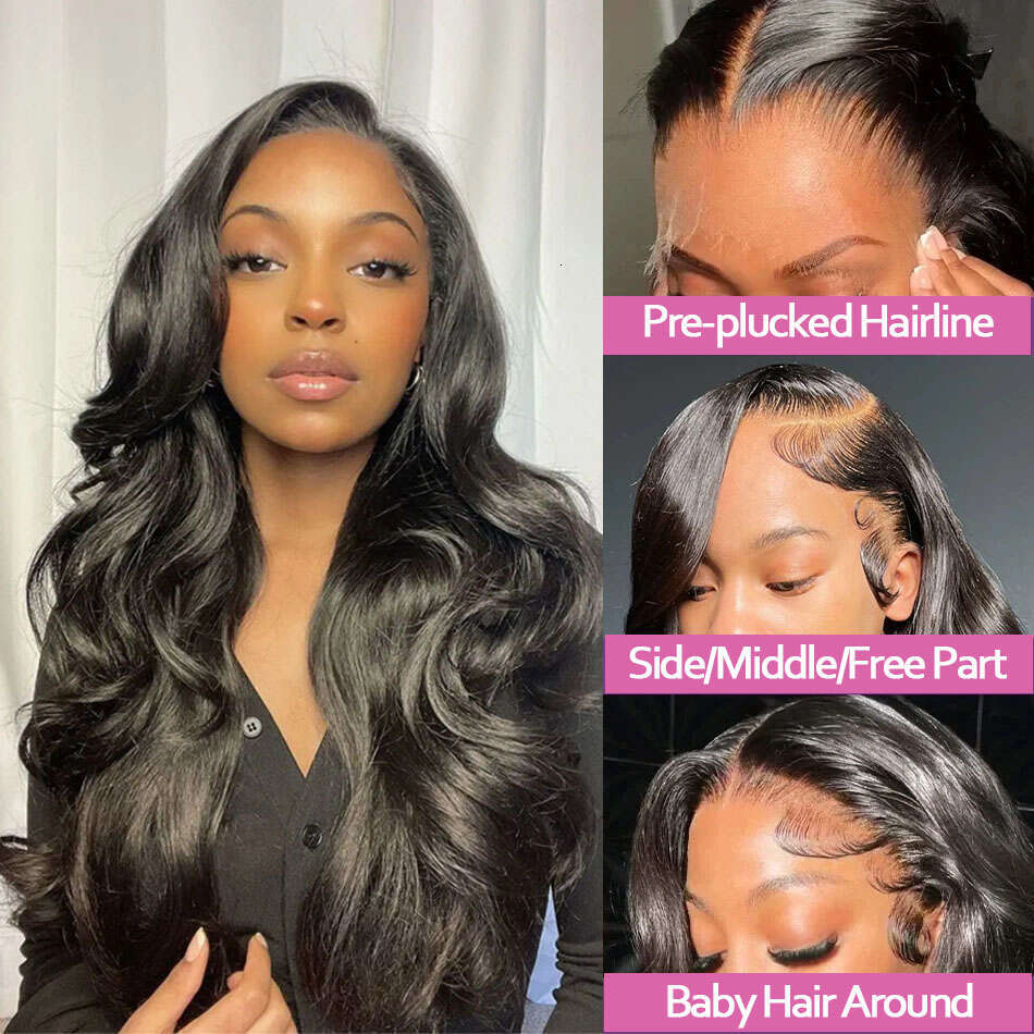 30Inch Body Wave Front Glueless Wig Ready to Wear 13x6 HD Transparent Human Hair Lace Frontal Brazilian Wigs