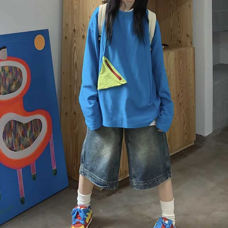 Y2K Vintage Baggy Jean Shorts Womens Washed Wide Leg Capri Pants Casual Barrel Jeans Denim Shorts Mens Oversized JortsX2409