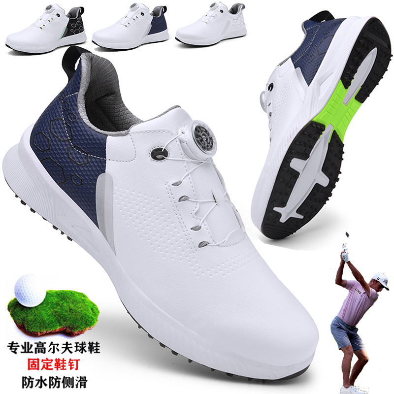 ddmytiger Hot selling men's and women's plus size nail free outdoor leisure breathable, anti slip, waterproof, wear-resistant golf shoes C d