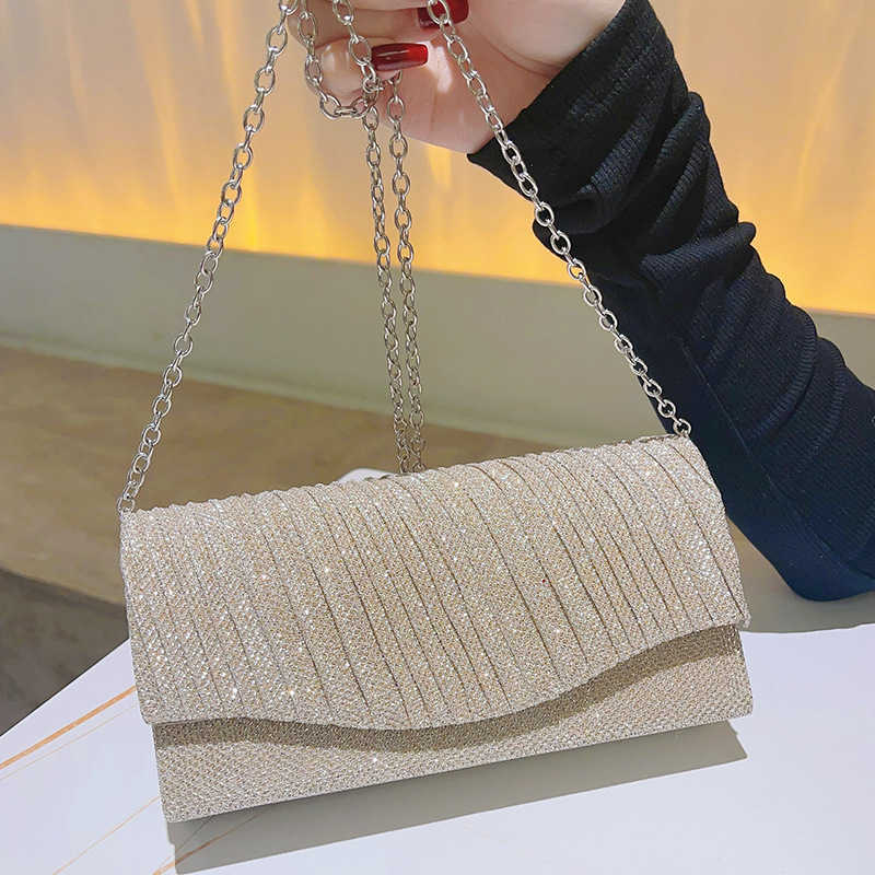 Clutch Bag Korean Fashion Chain Designer Bag Daily Casual Shoulder Bag Crossbody Bag Small Bag Womens Wallet Handbag 240920