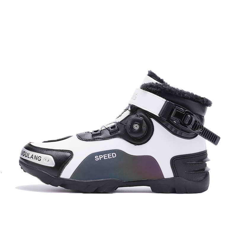 ddmytiger Autumn/Winter Couple's Velvet Anti slip Waterproof and Wear resistant Outdoor Motorcycle Shoes C ddmythur