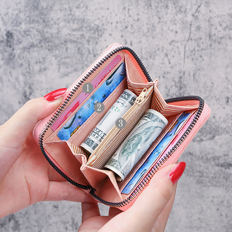 PC Fashion Korean Style Bear Short Women Wallets Mini Cute trend Coin Pocket Card Holder Bag Female wallet Purse Small Zipper Wallet