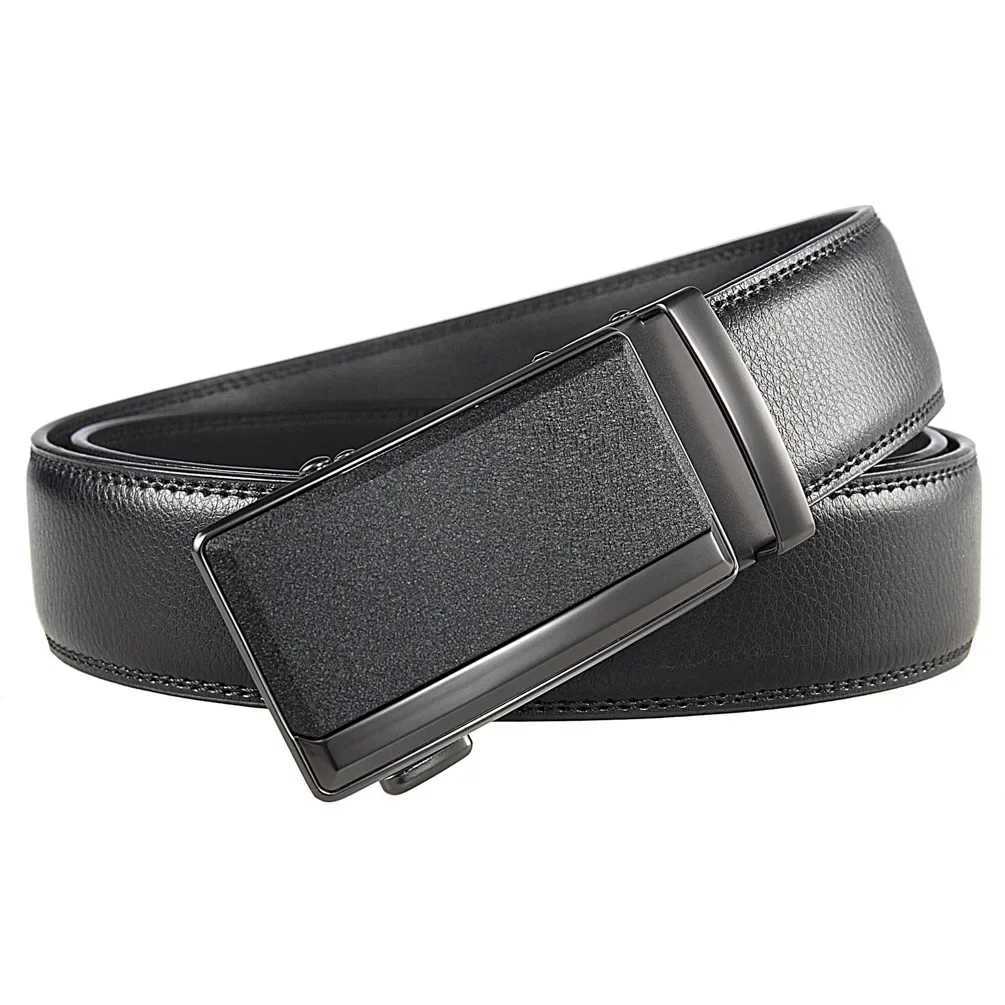 Plus Large LONG Size 130 140 150 160 170cm Mens Leather Belts Fashion Automatic Buckle Cowskin Male Luxury Brand Designer BeltXJ250210