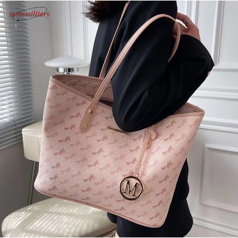 Advanced texture women with large capacity 2023 new summer versatile and simple shoulder for commuting to class tote bag #30 Swissmilitary