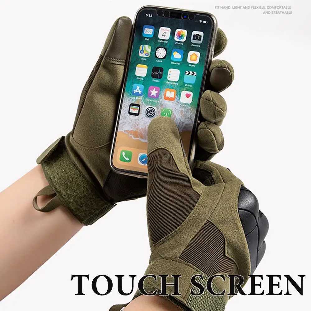 Luva Moto Mens Motorcycle Gloves Touch Screen Motocross Riding Gloves Protective Equipment Full Finger Gloves Moto Black W240923