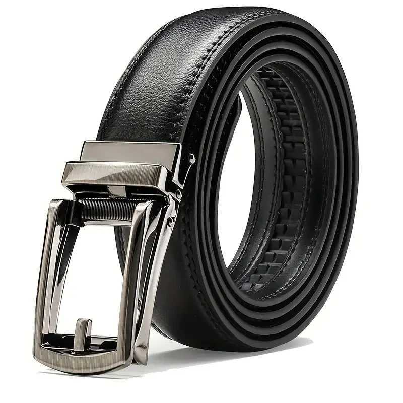 Men belt Leather Belt Metal Alloy Automatic Buckle Brand Luxury Design Waist Belts for Men Strap MaleX240923