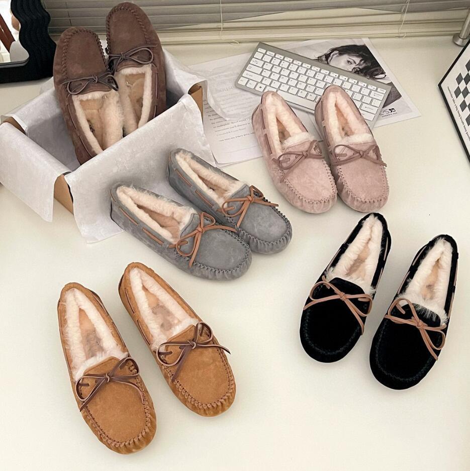 2024Classic hot selg sheepskin and fur integrated winter fleece booties