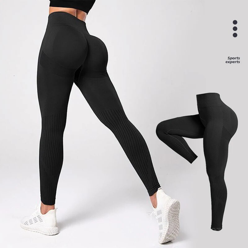 High Waisted And Buttoc Lifted Women's Seamless Yoga For External Wearing Of Tight Sports Stretch Fiess Pants