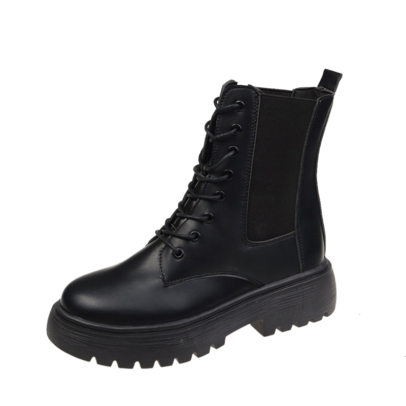 Luxury boot designer slim and plush Martin ladies, 2025 new multifunctional black British style short boots