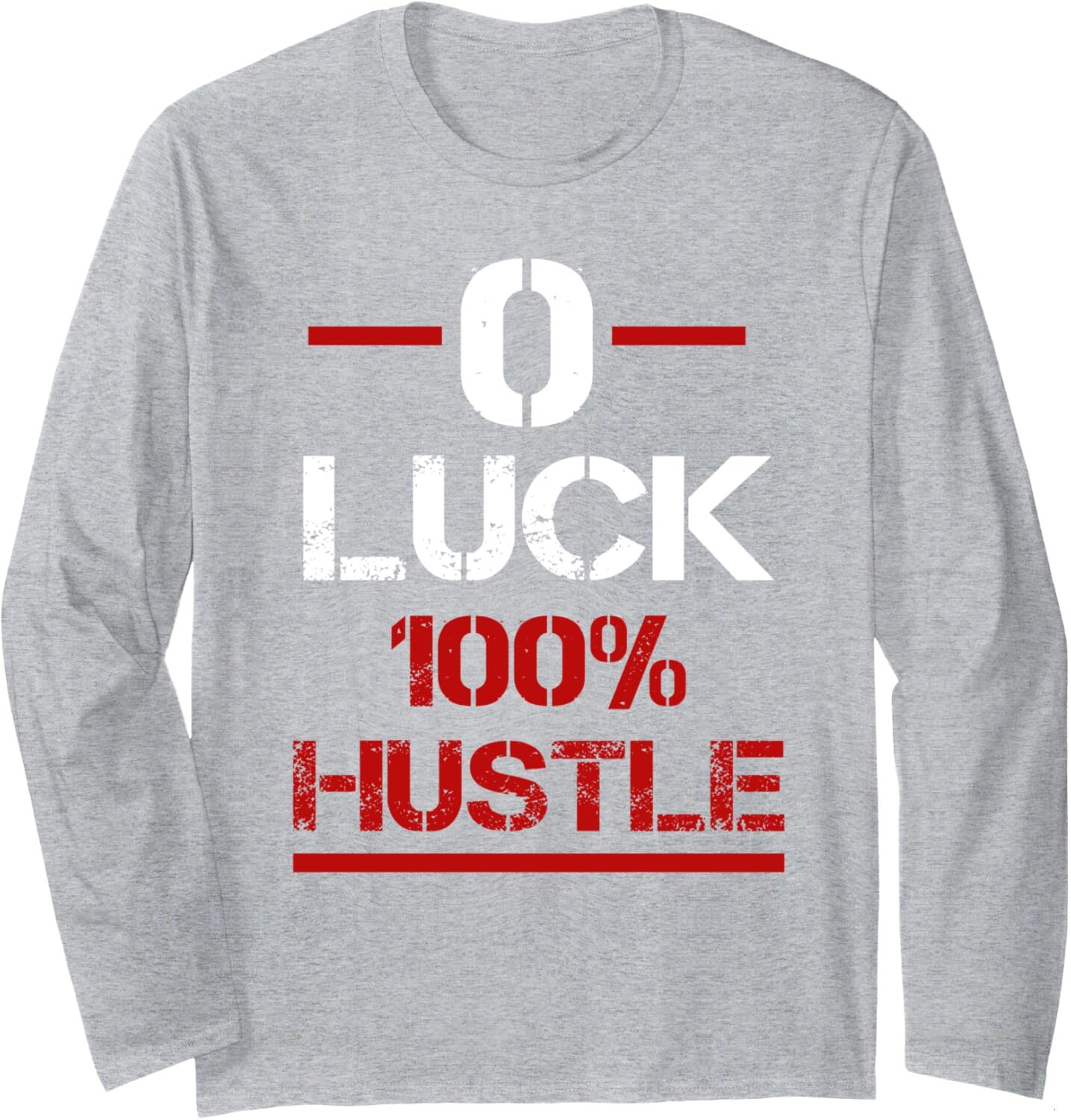 Long Sleeve Shirts for Men sweatshirt Vintage Zero Luck 100 Hustle Business Work Hard Entrepreneur Long Sleeve Tee Streetwear Casual tops clothes