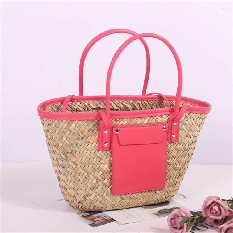 Ladies Beach Bag Woven Shoulder Bag: Rattan Messenger Summer Shopping, Lightweight hot Straw Handbags for Women