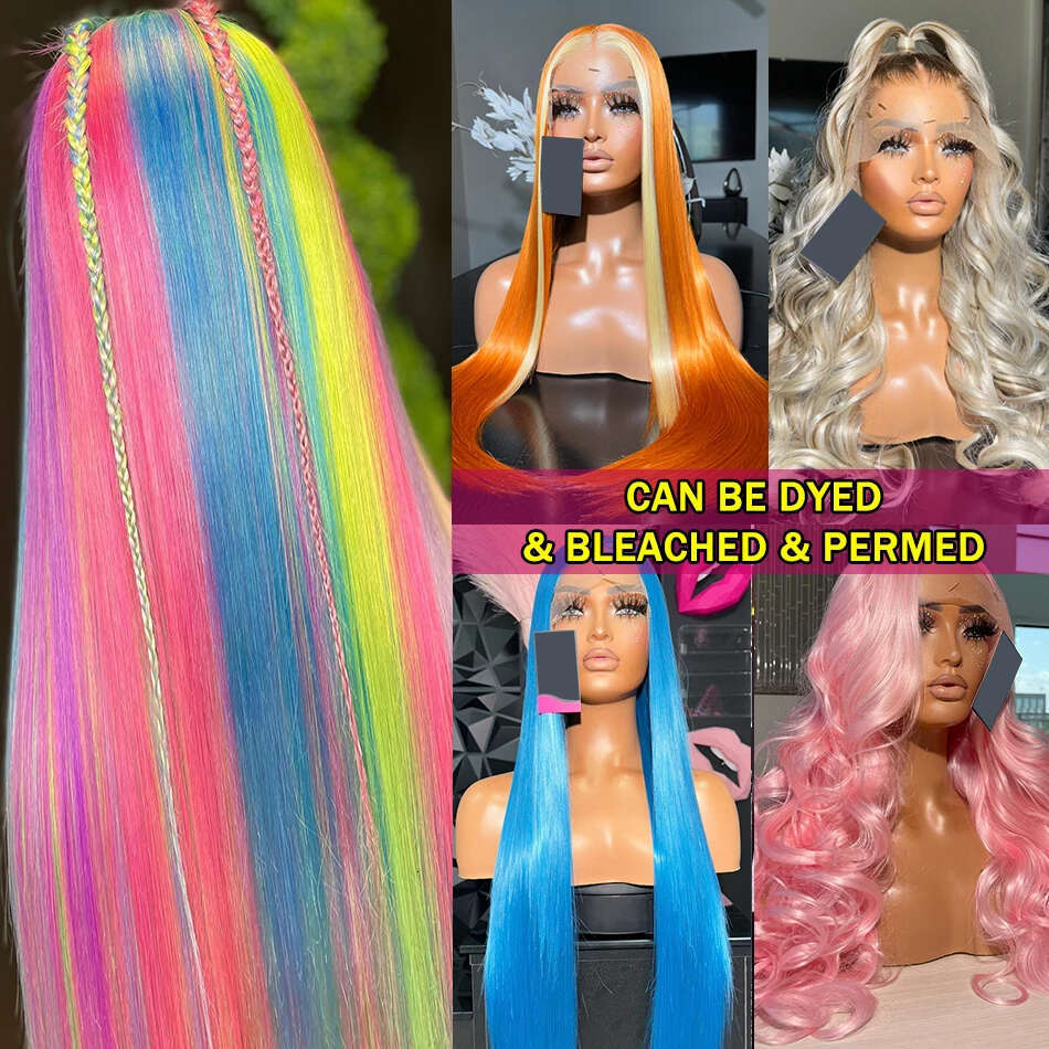 30 Inch 613 Honey Blonde 13x4 13X6 HD Transparent Front Human Hair 200 Density Bone Straight Lace Frontal Wig For Women