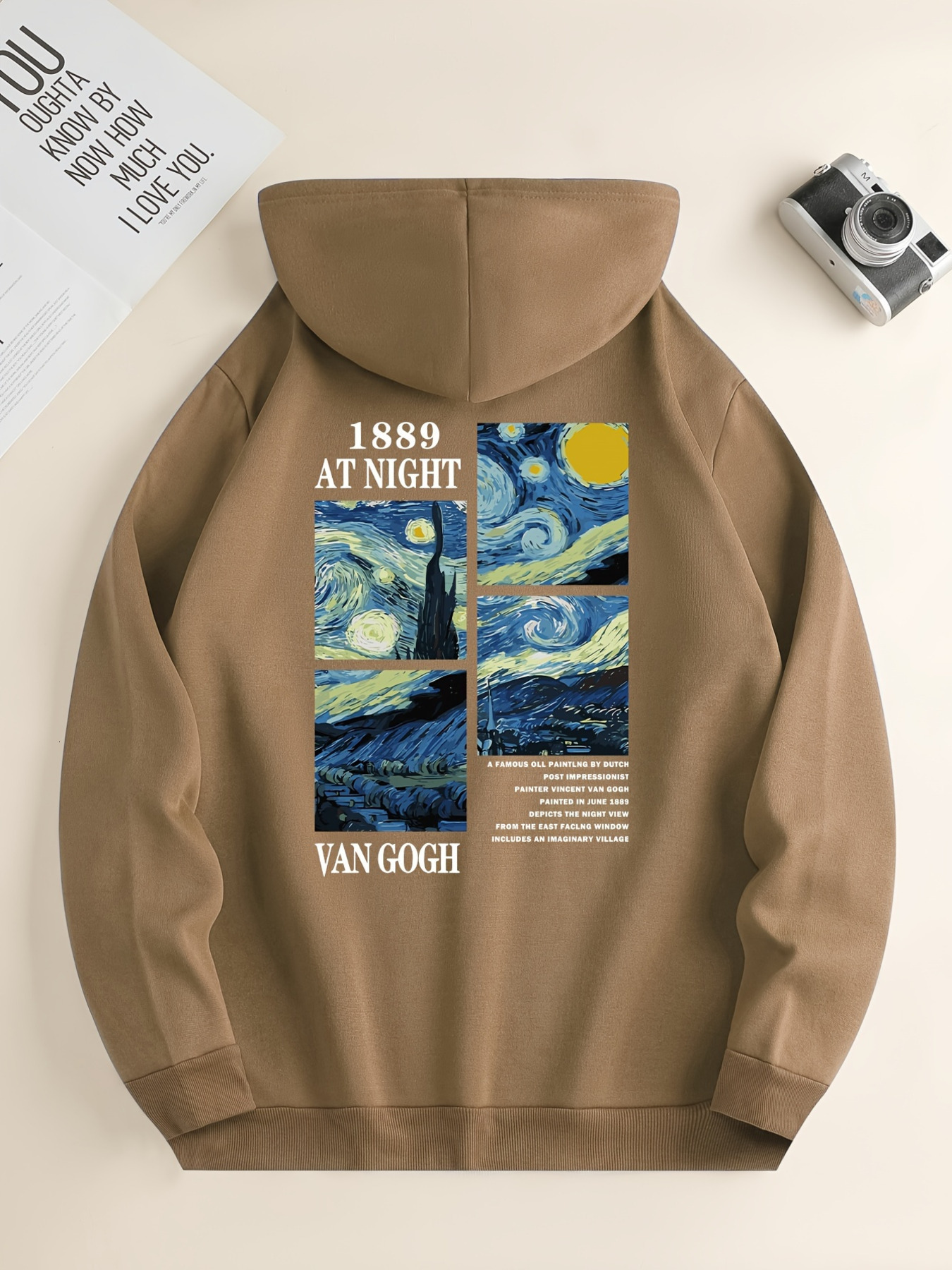 Starry Sky Art Print Men's Long Sleeve Hoodie, Drawstring Hooded Sweatshirt With Kangaroo Pocket, Casual Comfy Versatile Top For Autumn & Winter