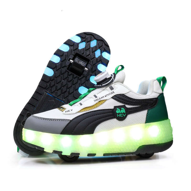 Kids Roller Skates Shoes 2 Wheels Skating Sneaker Flying Shoe Breatheable Boy Girl Child Gift Outdoor Autumn 5 - 15 years old