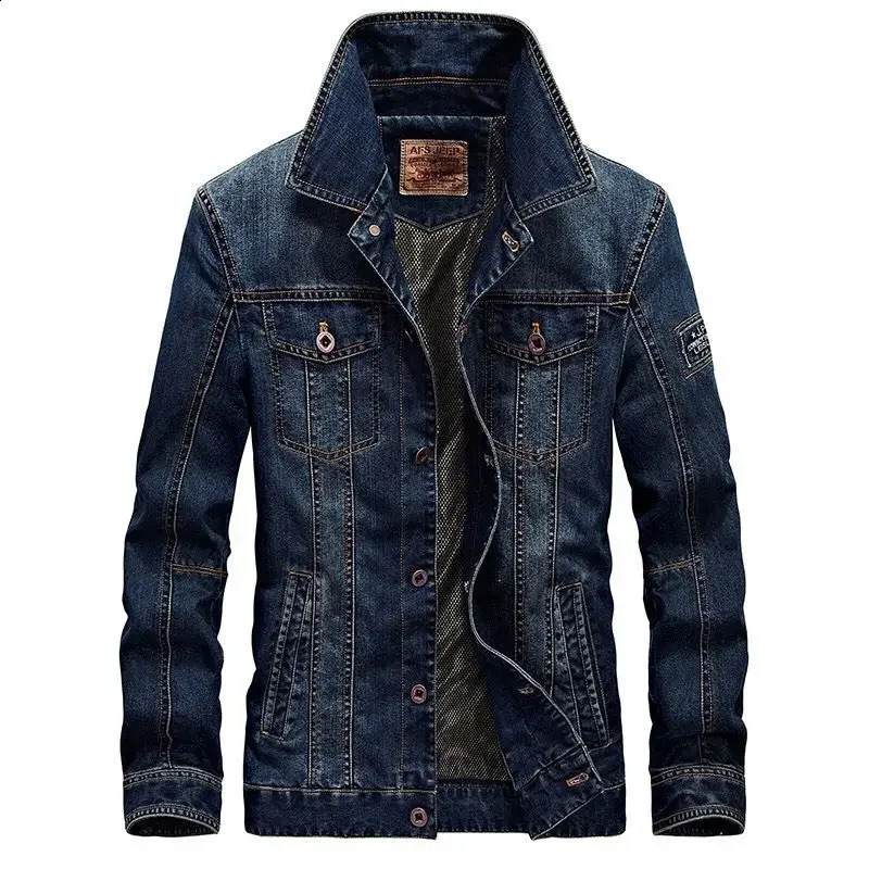 Mens Spring Fashion Denim Jacket Jeans High Quality Winter Bomber Plus Size 4XL 240921