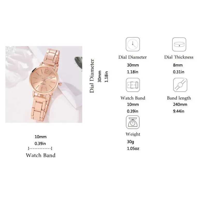 2pcs Bracelet Watch Set Ladies Fashion Simple Digital Alloy with Quartz Watch LOVE Bracelet Stainless Steel Women Watches GiftX240923