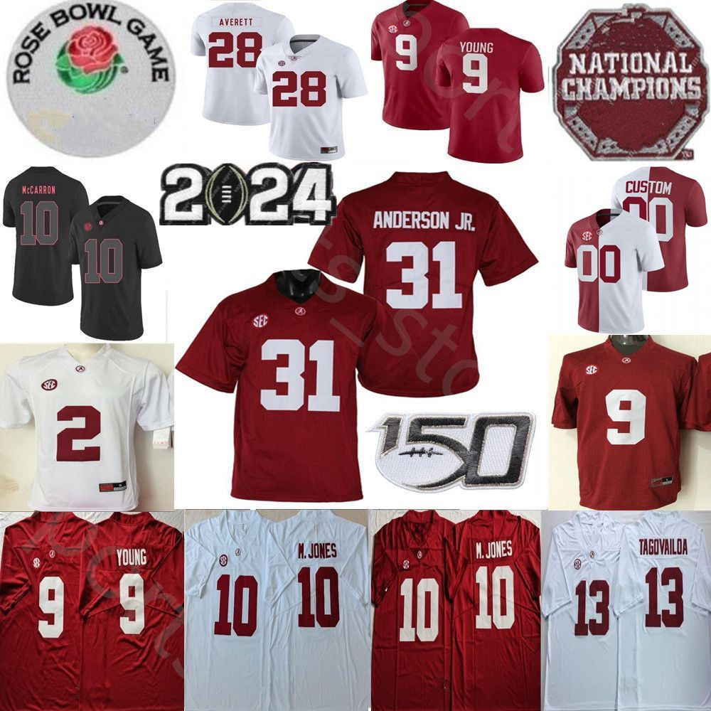Crimson Tide Football Jersey Bryce Young Will Anderson Jr. Jase McClellan Traeshon Holden Jahmyr Gibbs Najee Harris Jaylen Waddle Milroe