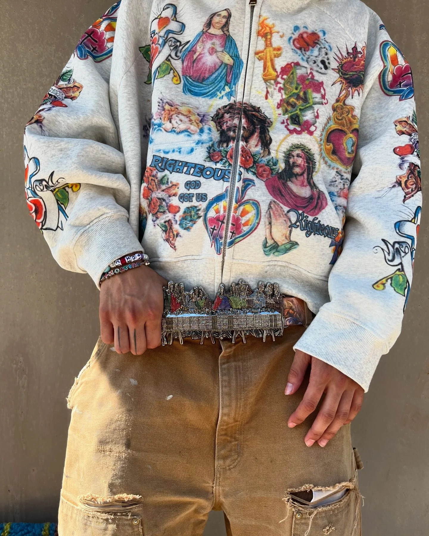 Retro Mens and Womens Hoodies Printed Personalized Patterns Y2K Style Streetwear Hooded Cardigan Long Sleeve Tops 240911