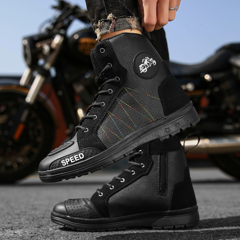 ddmytiger New Large Shoes Breathable, Waterproof, Increased Height Thick Bottom Wear resistant Motorcycle Travel Equipment C ddmythur