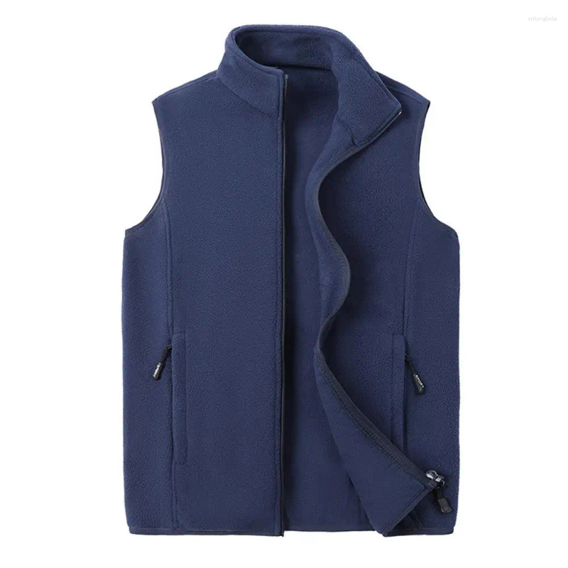 Men's Vests Autumn Fashion Plus Size Male Warm Waistcoat Fleece Vest Lamb Cashmere Sleeveless Coat Men Brand Clothing Winter