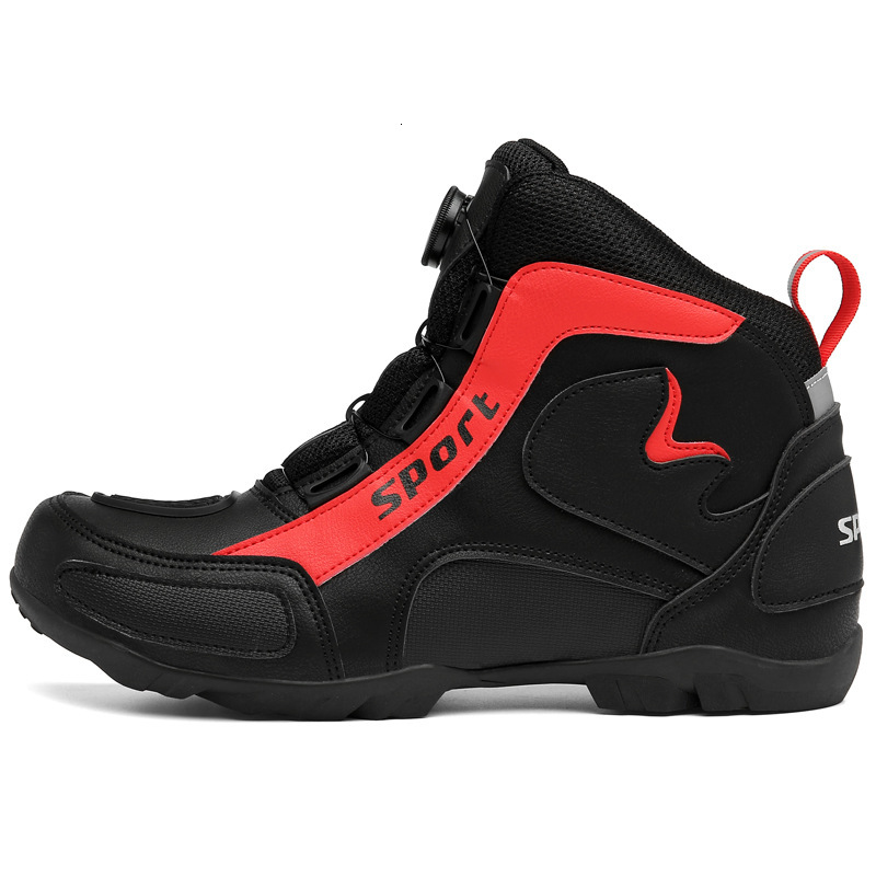 ddmytiger Large size couple racing high top motorcycle road riding shoes, knob tied shoes C ddmythur