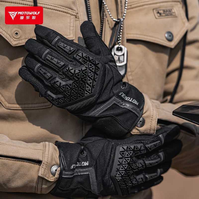 Mens full finger touch screen motorcycle gloves Accesorios Para Motos TPR Protector Luvas Para Guantes De Motocicista W240923