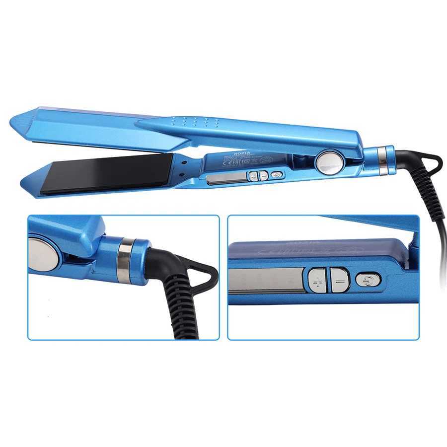 Wide titanium flat iron for professional hair straightener with 470F fast heating and dual voltage flat iron CL240923