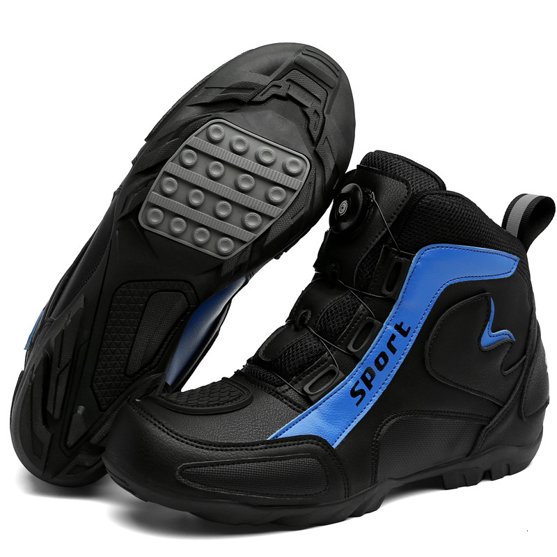 ddmytiger Large size couple racing high top motorcycle road riding shoes, knob tied shoes C ddmythur