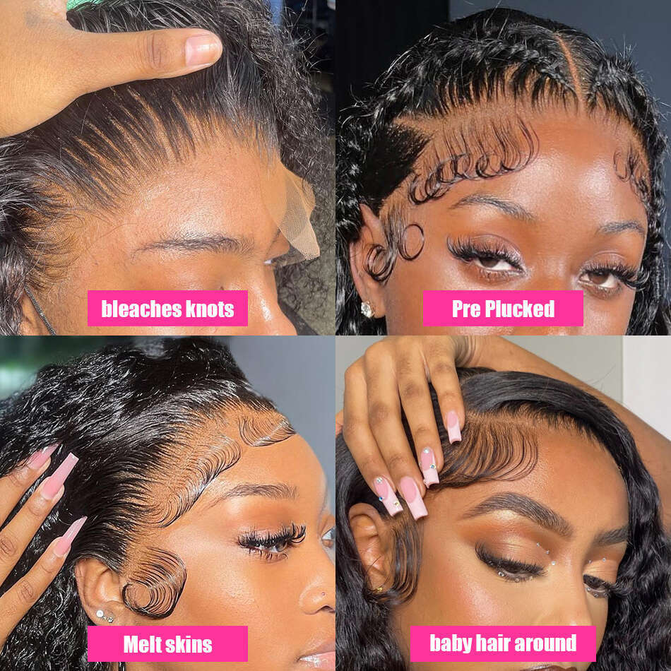 13x4 13x6 Deep Wave Lace Front Wigs Transparent 6x4 5x5 Easy Go Closure Human Hair Ready To Wear Preplucked Wig