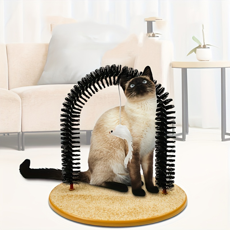 Arch-Shaped Cat Scratcher and Fur Remover for Pets