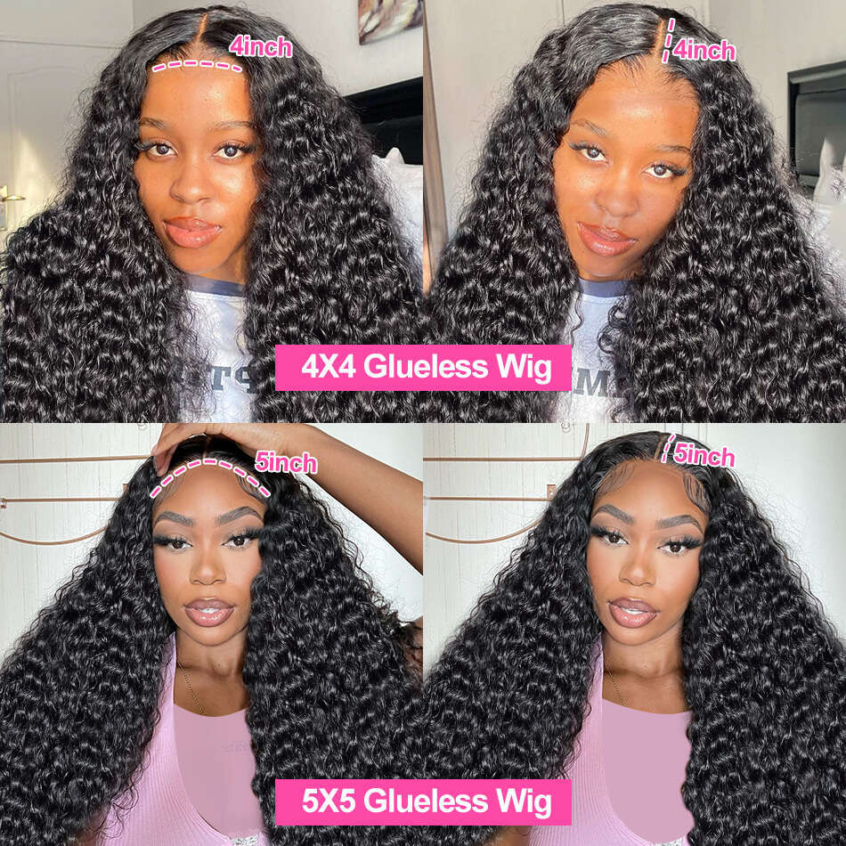 250% Loose Deep Wigs Brazilian 30 Inch Water Wave 4x4 5x5 Lace Closure Curly Glueless Wig 100% Human Hair Ready To Wear