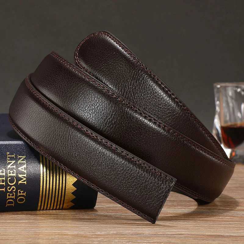 Ratchet Men Belt Replacement Strap 1 3/8 Large Size 150cm 170cm Leather Belt Strap for 40MM Slide Click Automatic BuckleX240923