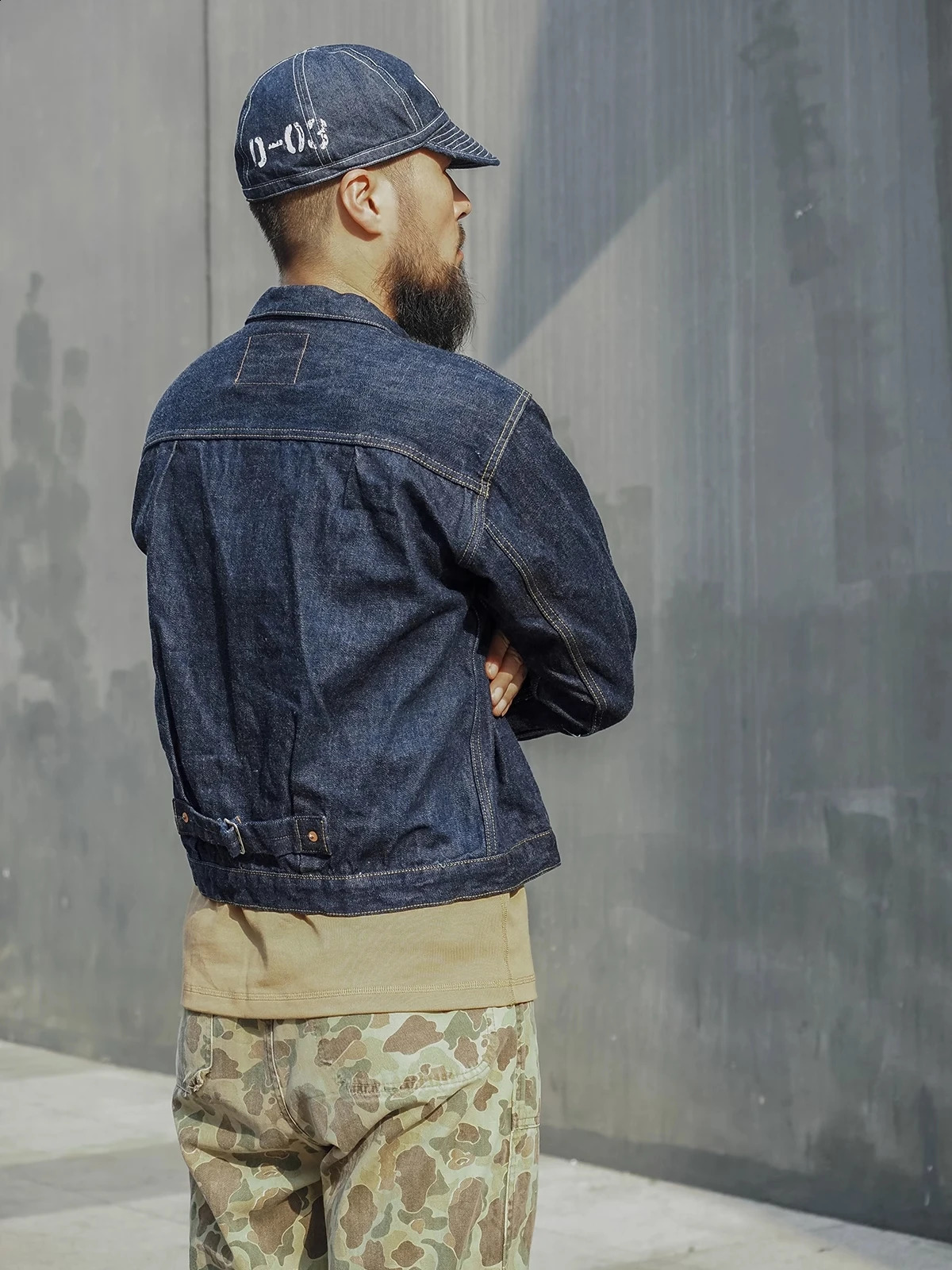 Durable Bronson 44806XX denim jacket war model blue striped shirt S506XX 240921