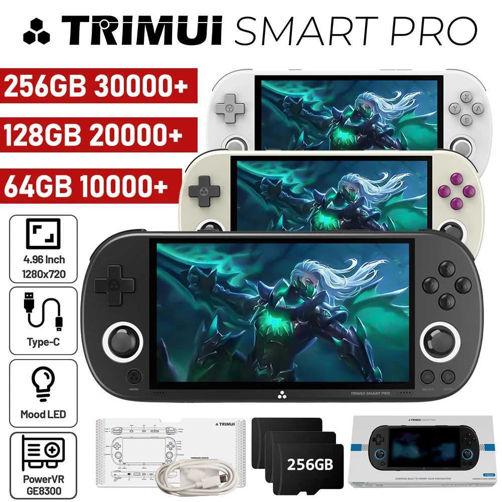 Trimui Smart Pro Handheld 4.96Ips Sn Linux System RGB Joystick Video Game Console Gift 30000+ Games