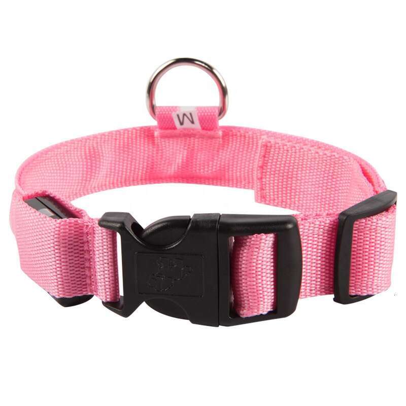 Adjustable LED flashing training dog luminous fluorescent collar, pet supplies