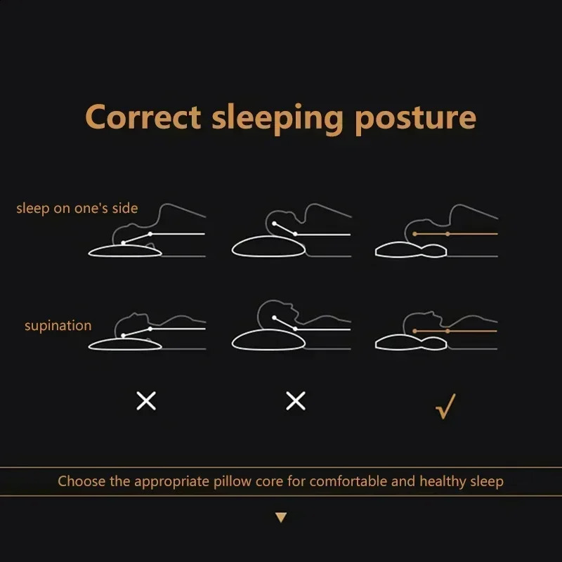 Pillow support for cervical vertebrae helps with sleep. The core of the home pillow will not fall off preventing napping. Pure cotton massage pillow 2